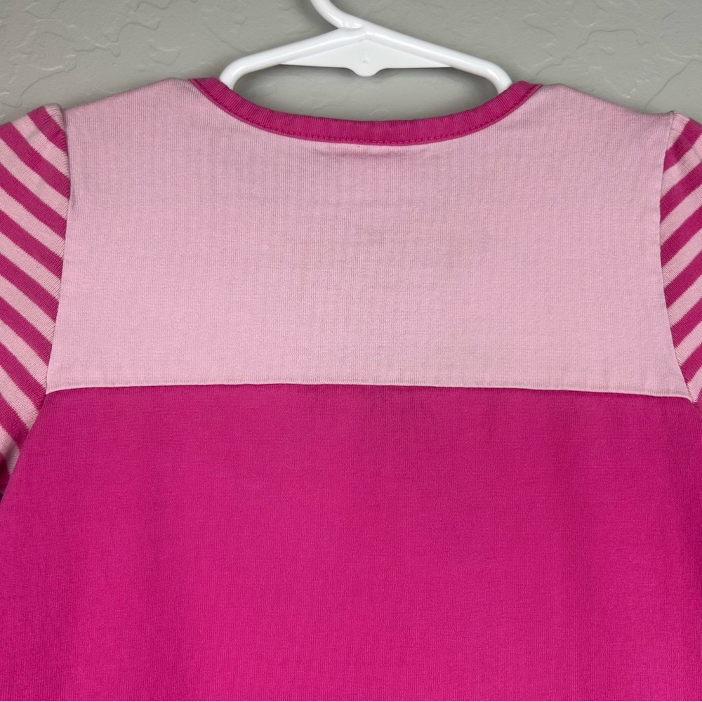 Hanna Andersson long sleeve pink dress with owl appliqué size 90 US 3 - Picture 11 of 16